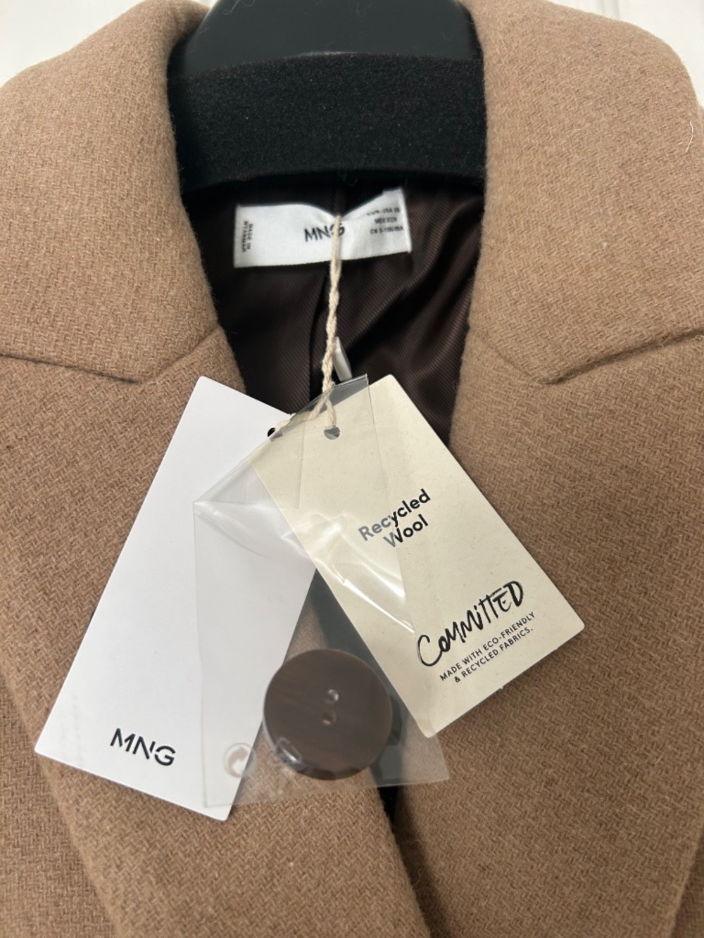 NWT Mango camel topcoat - Picture 4 of 4